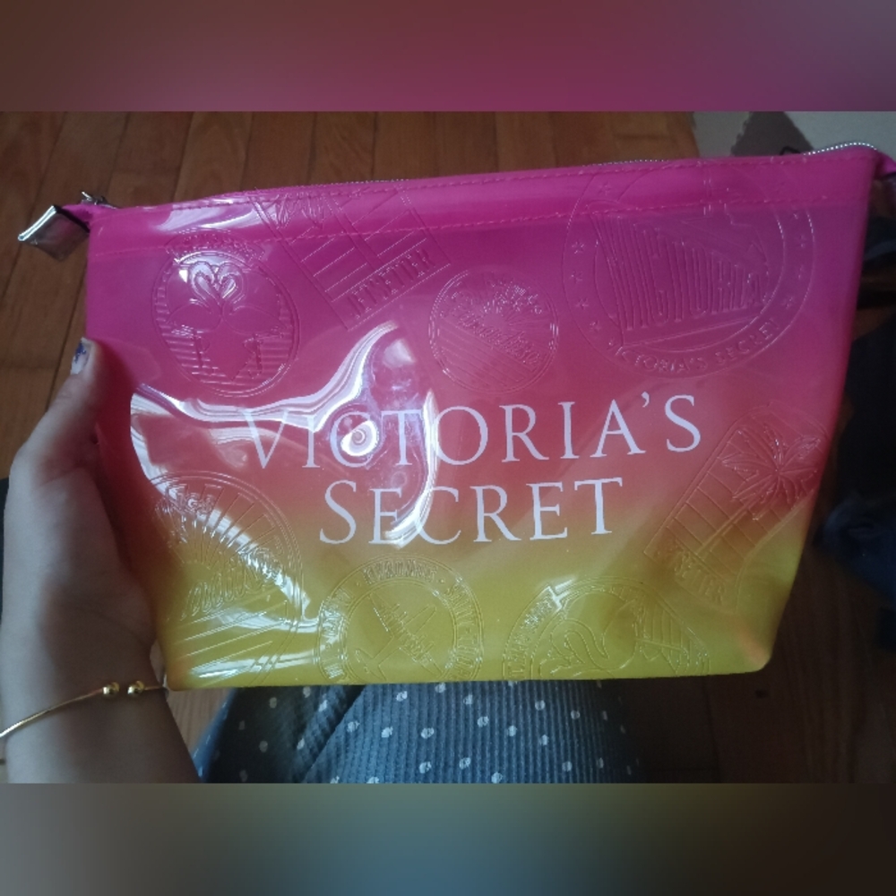Victoria Secret jelly ombre color cosmetic bag